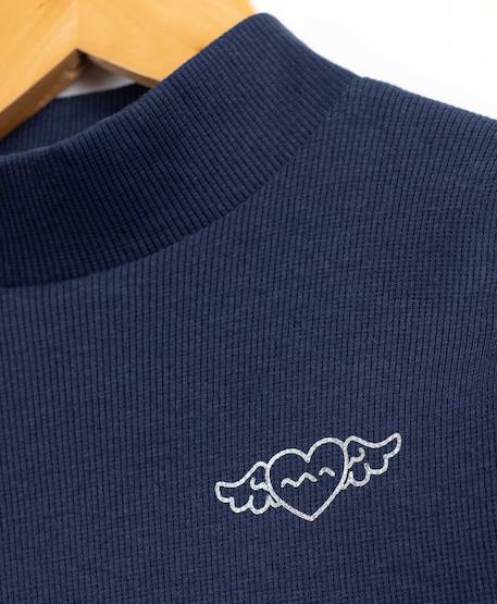 T-shirt manches longues fille Indigo 3 - vertbaudet enfant 