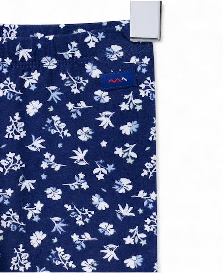 Legging long fille Imprime fond indigo 2 - vertbaudet enfant 
