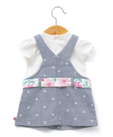 Ensemble robe + haut 100% coton bébé fille Denim bleu 3 - vertbaudet enfant 