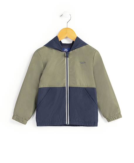 Coupe vent garçon Indigo / kaki 1 - vertbaudet enfant 