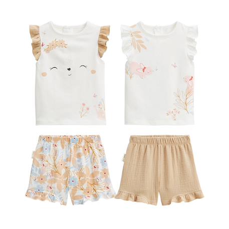 Lot de 2 pyjamas short enfant 2 pièces praline Ecru 2 - vertbaudet enfant 
