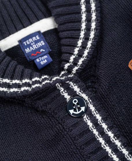 Gilet 100% coton bébé garçon Indigo 3 - vertbaudet enfant 