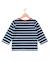 Mariniere manches longues 100% coton bébé garçon Fond indigo raye blanc 2 - vertbaudet enfant 