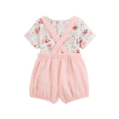 Ensemble salopette bébé en gaze de coton et t-shirt petit safari Rose 3 - vertbaudet enfant 