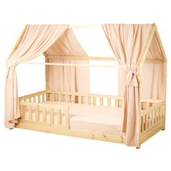 Linge de maison et décoration-Décoration-Ciel de lit cabane en gaze de coton duo 390 cm