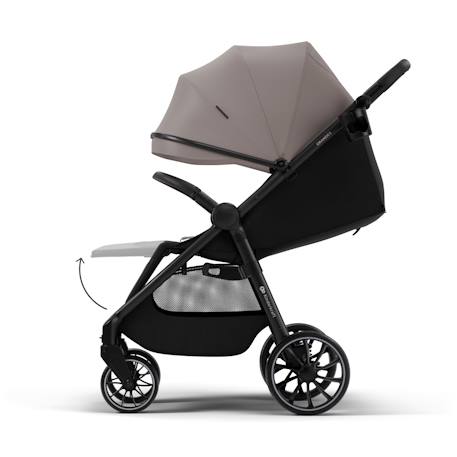 Poussette GRANDE 2  avec grandes roues amorties, click&fold pliage à une main, siège spacieux, harnais 5 points, arceau de sécurité, poignée réglable, porte-gobelet, jusqu’à 22 kg . Beige+Gris+Noir+Rouge+Vert 3 - vertbaudet enfant 