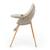 Chaise haute 2-en-1 FINI UP, évolutive transat et repas avec double plateau, harnais 5 points, réglable, insert nouveau-né, arche jouets, pieds bois, facile à nettoyer Beige+Gris 6 - vertbaudet enfant 