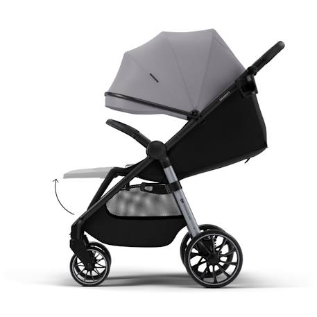 Poussette GRANDE 2  avec grandes roues amorties, click&fold pliage à une main, siège spacieux, harnais 5 points, arceau de sécurité, poignée réglable, porte-gobelet, jusqu’à 22 kg . Beige+Gris+Noir+Rouge+Vert 9 - vertbaudet enfant 