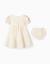 Robe en lin avec broderie + bloomer Beige 2 - vertbaudet enfant 