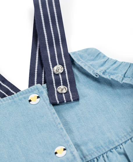 Ensemble robe + haut 100% coton bébé fille Denim clair 3 - vertbaudet enfant 