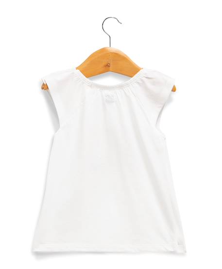 Debardeur 100% coton fille Blanc optique 2 - vertbaudet enfant 