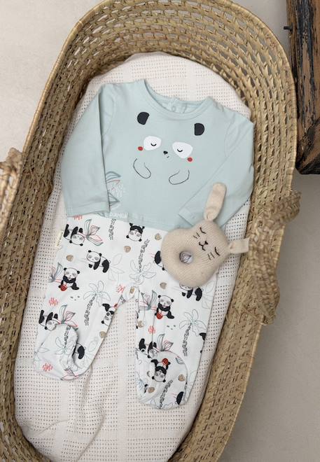 Pyjama bébé bento Vert 1 - vertbaudet enfant 