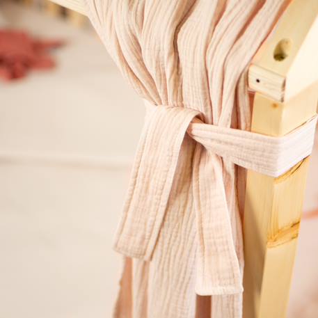 Ciel de lit cabane en gaze de coton duo 390 cm Beige+Blanc+Bleu+Camel+Écru+Gris+Marron+Pêche+Rose+Terracotta+Vert 41 - vertbaudet enfant 