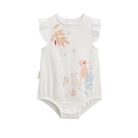 Lot de 2 barboteuses bloomer bébé en gaze de coton praline Ecru 6 - vertbaudet enfant 