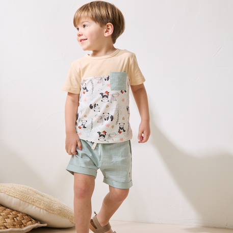 Ensemble enfant t-shirt et short bento Vert 6 - vertbaudet enfant 