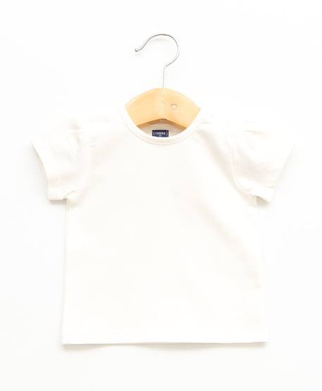 Ensemble salopette + haut 100% coton bébé fille Imprime rose fond blanc casse 3 - vertbaudet enfant 