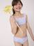 Maillot de bain fille Fond blanc imprime bleu/rose 2 - vertbaudet enfant 