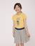 Jupe short 100% coton fille Imprime bleu fond grege 3 - vertbaudet enfant 