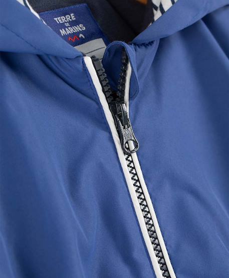 Coupe vent à capuche garçon Bleu vif 3 - vertbaudet enfant 
