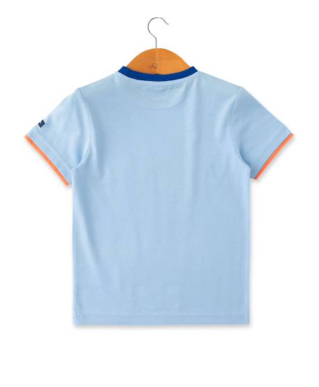 T-shirt manches courtes 100% coton garçon Bleu ciel 2 - vertbaudet enfant 