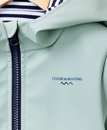 Ciré imperméable à capuche fille Vert pale 2 - vertbaudet enfant 