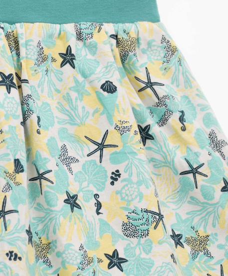 Jupe courte 100% coton fille Imprime vert lagon 3 - vertbaudet enfant 