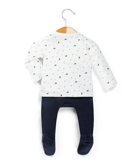 Ensemble pantalon + haut 100% coton bébé garçon Imprime bleu 2 - vertbaudet enfant 