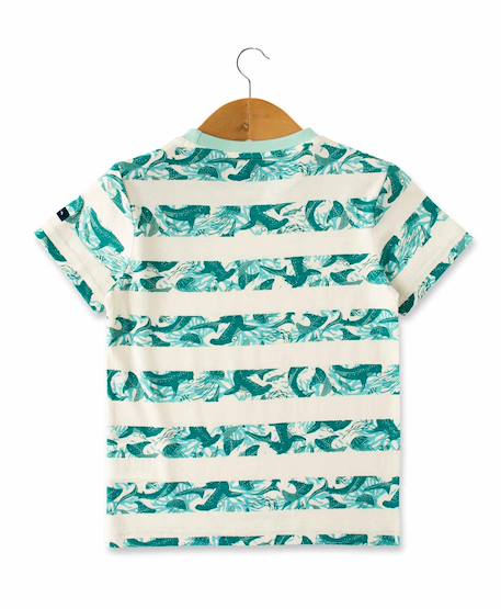 T-shirt manches courtes 100% coton garçon Imprime grege 3 - vertbaudet enfant 