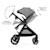 Poussette multifonction 2 en 1 ESME avec grandes roues, suspension, pliage compact, transformation nacelle en poussette, harnais 5 points, adaptateurs travel system, canopy large, panier, jusqu’à 25 kg . Gris+Noir 5 - vertbaudet enfant 