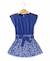 Ensemble robe + bandeau 100% coton fille Fond bleu imprime blanc 2 - vertbaudet enfant 