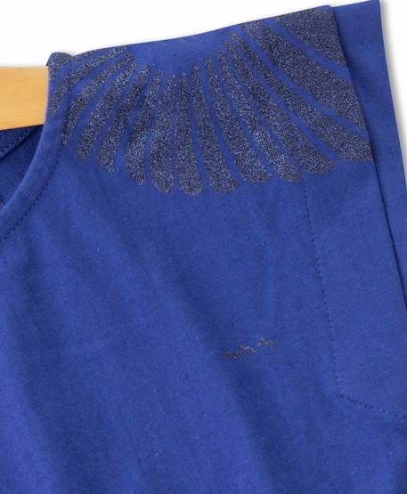 Ensemble robe + bandeau 100% coton fille Fond bleu imprime blanc 4 - vertbaudet enfant 
