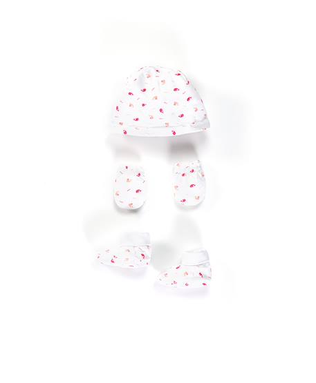 Ensemble accessoires 100% coton bébé fille Imprime rose 2 - vertbaudet enfant 