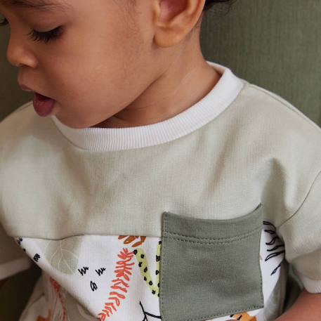 Ensemble enfant t-shirt et short dumbea Kaki 6 - vertbaudet enfant 