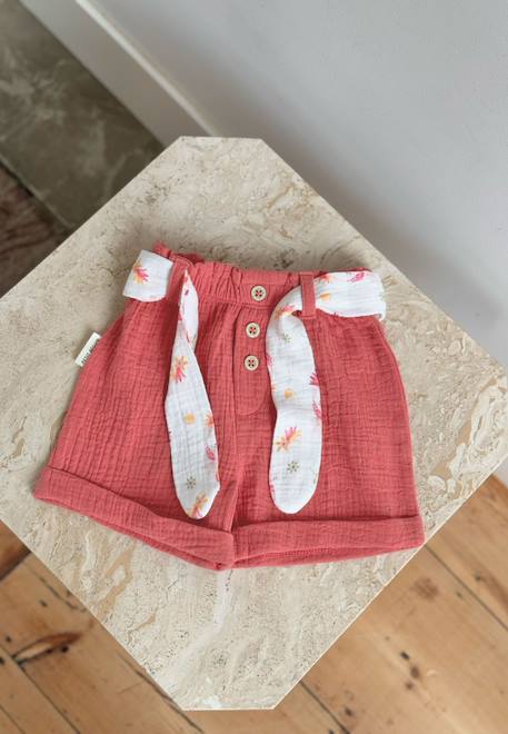 Fille-Short enfant en gaze de coton fiesta