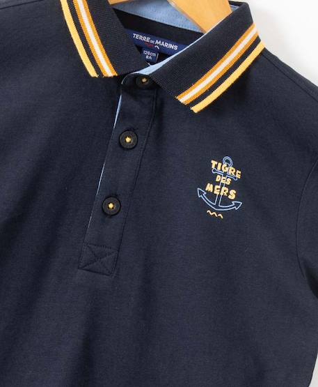 Polo manches courtes 100% coton garçon Indigo 2 - vertbaudet enfant 