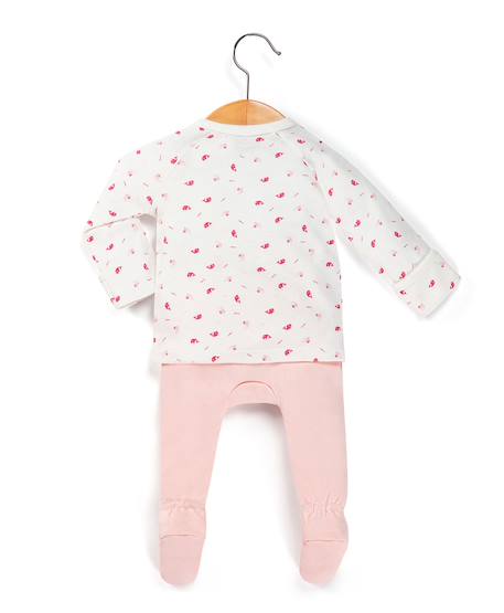 Ensemble pantalon + haut 100% coton bébé fille Imprime rose 2 - vertbaudet enfant 