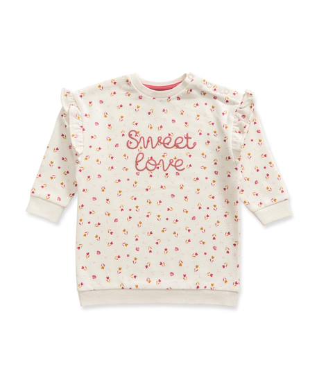 Ensemble robe + bas 100% coton bébé fille Imprime fond grege 3 - vertbaudet enfant 