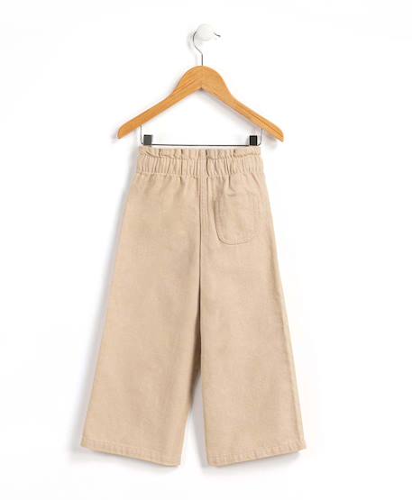 Pantalon 100% coton fille Beige 2 - vertbaudet enfant 
