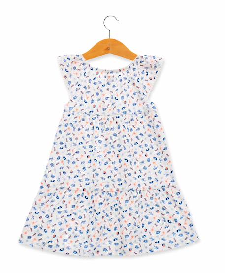 Robe manches courtes 100% coton fille Imprime multico 2 - vertbaudet enfant 