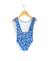 Maillot de bain fille Fond blanc imprime bleu 2 - vertbaudet enfant 
