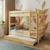 Pack lit superposé séparable gigogne avec matelas bois massif aaron Blanc+Bois naturel 9 - vertbaudet enfant 