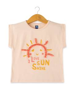 T-shirt manches courtes 100% coton fille  - vertbaudet enfant