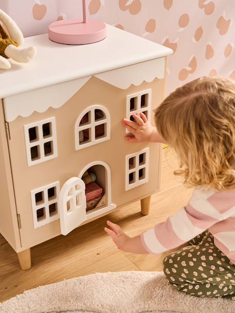 Table de chevet maison de poupée rose 2 - vertbaudet enfant 