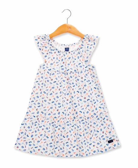 Robe manches courtes 100% coton fille Imprime multico 1 - vertbaudet enfant 