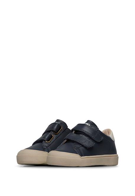 Baskets en cuir eindhoven 2 vl. Bleu foncé-+Marron-vert-+Noir-or- 5 - vertbaudet enfant 