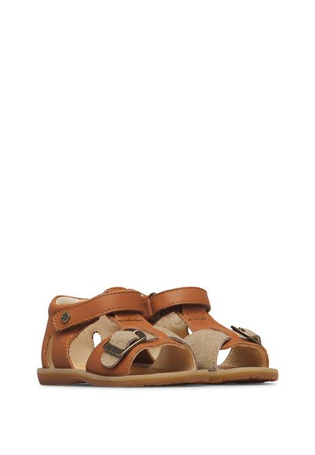 Sandales en cuir quarzo Cognac- 2 - vertbaudet enfant 