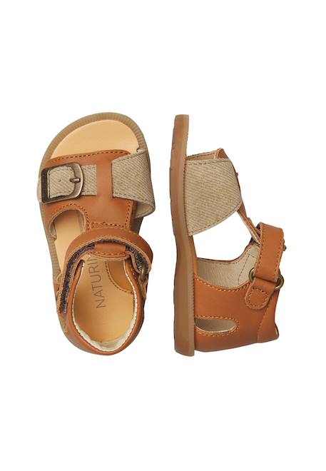Sandales en cuir quarzo Cognac- 4 - vertbaudet enfant 