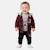 Ensemble bébé t-shirt manches longues avec veste et pantalon Gris+Rouge 8 - vertbaudet enfant 