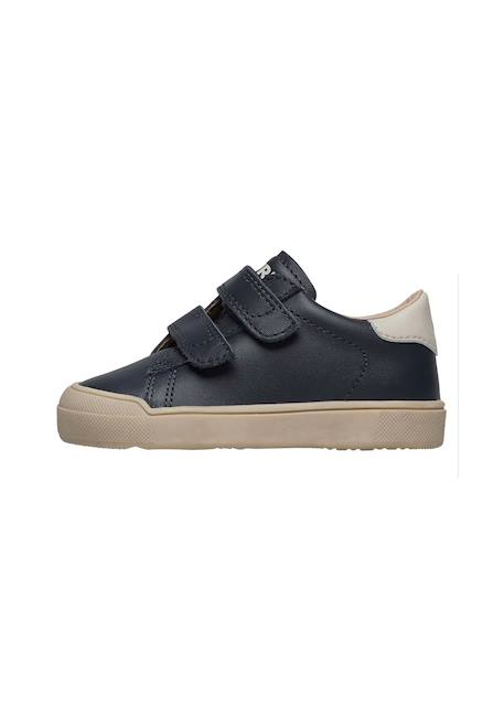Baskets en cuir eindhoven 2 vl. Bleu foncé-+Marron-vert-+Noir-or- 3 - vertbaudet enfant 