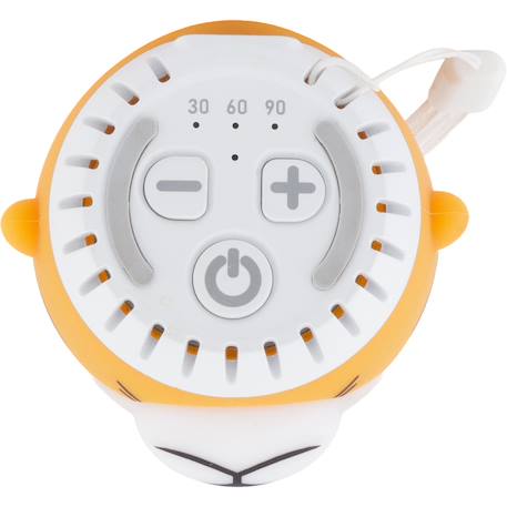Mini veilleuse bruit blanc calinou Blanc+Gris+Orange 15 - vertbaudet enfant 